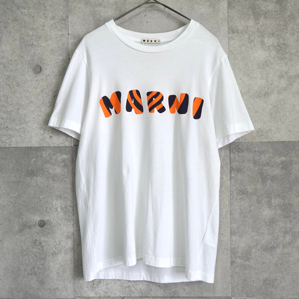 Marni Multicolor Logo T-Shirt in White
