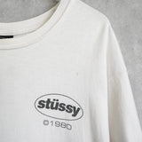 ステューシー 両面プリント Tシャツ ホワイト - NEWSED