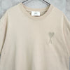 アミパリ アミ パリス ハートロゴ Tシャツ ベージュ