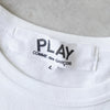 Play Comme des Garçons 白色心形徽标 T 恤