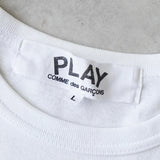 プレイ コムデギャルソン ハートロゴ Tシャツ ホワイト - NEWSED