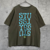 オールド ステューシー プリント Tシャツ カーキ - NEWSED