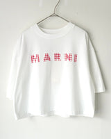 マルニ ギンガムチェックロゴ ショート丈 Tシャツ ホワイト サイズ36 レディース - NEWSED