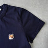 Maison Kitsune 狐狸头贴片 T 恤，海军蓝