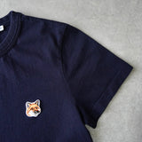 メゾンキツネ フォックスヘッドパッチ Tシャツ ネイビー - NEWSED