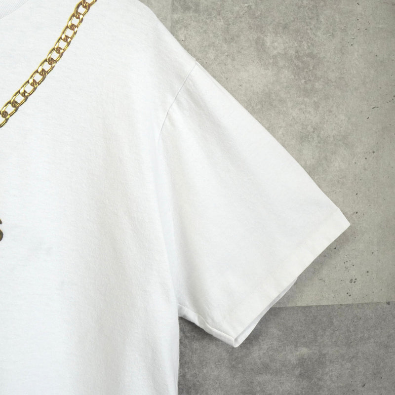 コムデギャルソン × アベイシングエイプ チェーンネックレス 転写 Tシャツ ホワイト - NEWSED