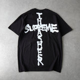 シュプリーム × スラッシャー ロゴ 両面プリント Tシャツ ブラック - NEWSED