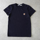 メゾンキツネ フォックスヘッドパッチ Tシャツ ネイビー - NEWSED