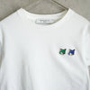 メゾンキツネ ダブルフォックスヘッド ショート丈 Tシャツ ホワイト レディース