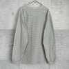 Supreme Logo Striped Long Sleeve T-Shirt in Ivory/Navy