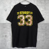 Stüssy Numbering Print T-Shirt in Black