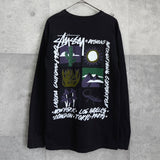 ステューシー プリント ロンT ブラック メンズ - NEWSED