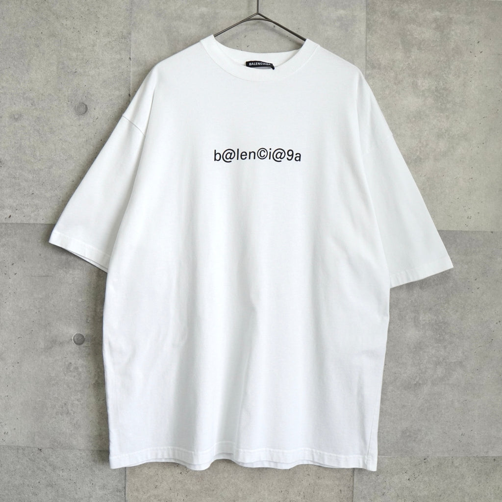 Balenciaga Logo Oversized T-Shirt White