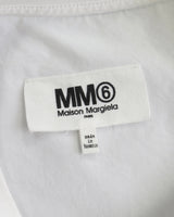 エムエムシックス メゾン マルジェラ シャツ素材 プルオーバー オーバーサイズ ロゴ Tシャツ ホワイト サイズ38 メンズ レディース - NEWSED