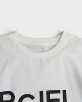 エムエムシックス メゾン マルジェラ シャツ素材 プルオーバー オーバーサイズ ロゴ Tシャツ ホワイト サイズ38 メンズ レディース - NEWSED
