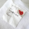 Play Comme des Garçons 白色心形徽标 T 恤