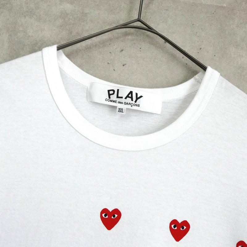 プレイ コム デ ギャルソン ハート Tシャツ ホワイト - NEWSED