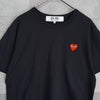 Play Comme des Garcons 心形徽标短袖 T 恤 黑色