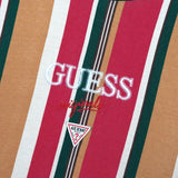 ゲス ロゴ 刺繍 ストライプ柄 Tシャツ マルチカラー - NEWSED