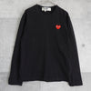 Play Comme des Garcons 心形徽标长袖上衣 黑色