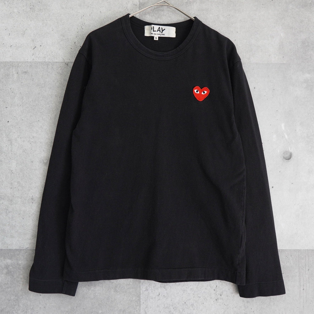 Play Comme des Garcons 心形徽标长袖上衣 黑色