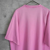 バレンシアガ ロゴ ダメージ加工 オーバーサイズ Tシャツ ピンク - NEWSED