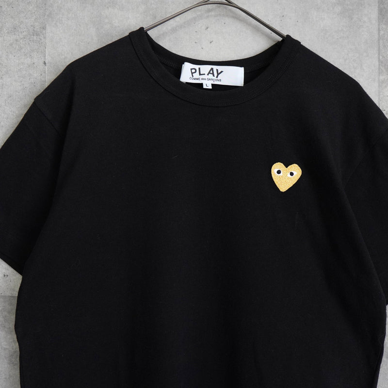 プレイ コムデギャルソン ハートロゴ Tシャツ ブラック - NEWSED