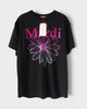 マルディメクルディ フラワー ロゴ プリント Tシャツ ブラック 未使用品
