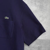 ラコステ ロゴ 鹿の子 ポケット Tシャツ ネイビー - NEWSED