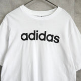 アディダス ロゴ Tシャツ ホワイト - NEWSED