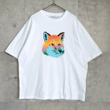 メゾン キツネ フォックスヘッド プリント Tシャツ ホワイト - NEWSED