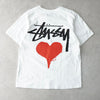 Stussy 徽标双面印花短袖 T 恤（白色）