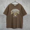 Maison Kitsune College Logo T-Shirt in Brown Khaki