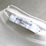 メゾン キツネ ロゴ 刺繍 Tシャツ ホワイト - NEWSED