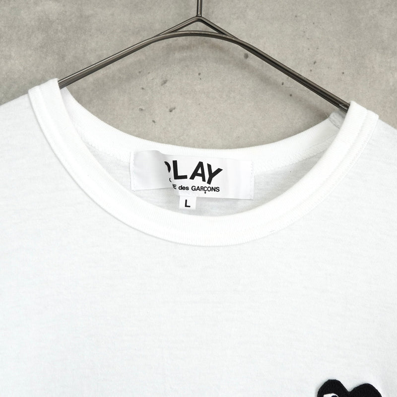プレイ コムデギャルソン ハートロゴ Tシャツ ホワイト - NEWSED