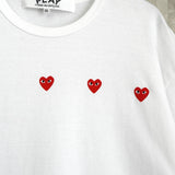 プレイ コム デ ギャルソン ハート Tシャツ ホワイト - NEWSED