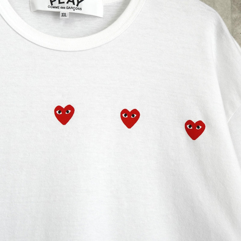 プレイ コム デ ギャルソン ハート Tシャツ ホワイト - NEWSED