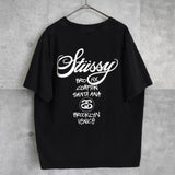 ステューシー 両面プリント Tシャツ ブラック - NEWSED