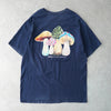 Stussy logo double-sided print short-sleeve t-shirt in navy