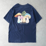 ステューシー ロゴ 両面プリント 半袖Tシャツ ネイビー - NEWSED