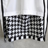 コムデギャルソン オムプリュス 千鳥格子柄 ストライプ柄 変形 オーバーサイズ Tシャツ カットソー ホワイト / ブラック - NEWSED