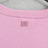 アミパリ アミ パリス ハートロゴ Tシャツ ピンク タグ付き未使用品 - NEWSED