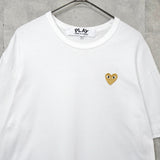 プレイ コムデギャルソン ハートロゴ Tシャツ ホワイト - NEWSED