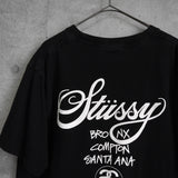 ステューシー 両面プリント Tシャツ ブラック - NEWSED