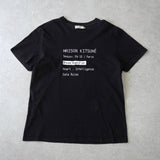 メゾン キツネ プリント Tシャツ ブラック - NEWSED