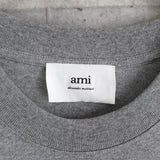 アミ パリス アミパリ ロゴ刺繍 オーバーサイズ Tシャツ グレー - NEWSED