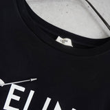 セリーヌ クラシック ロゴ Tシャツ ブラック - NEWSED