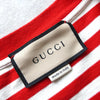 Gucci Print Striped T-Shirt in Red/White