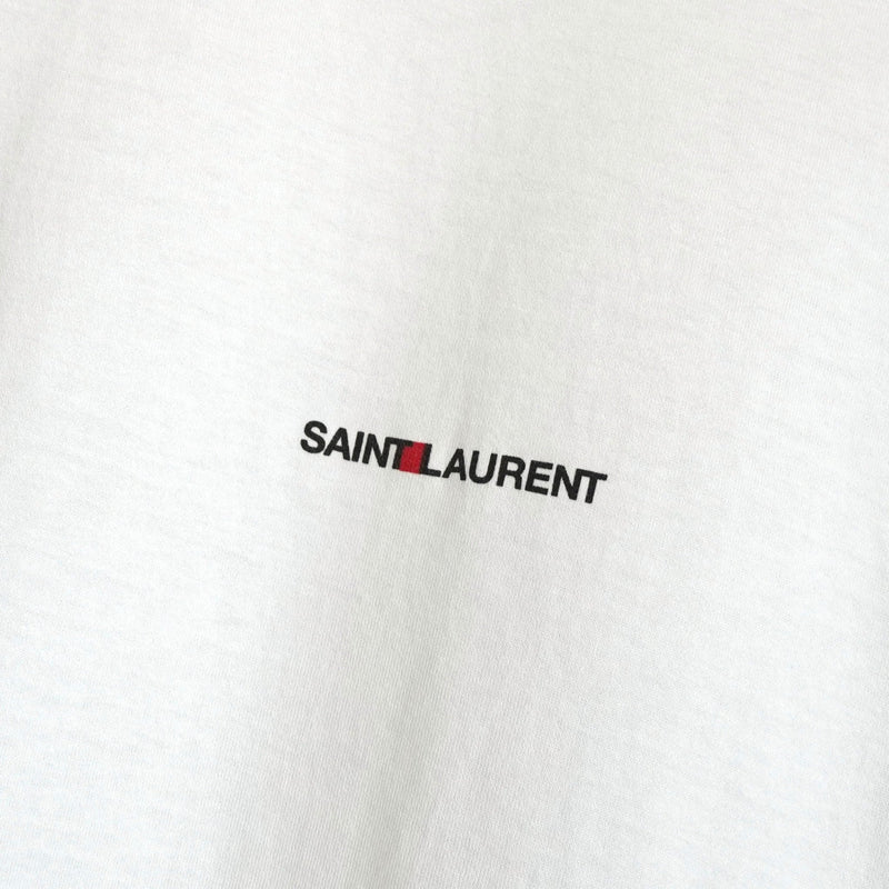 サンローラン パリ ワンポイントロゴ Tシャツ ホワイト - NEWSED