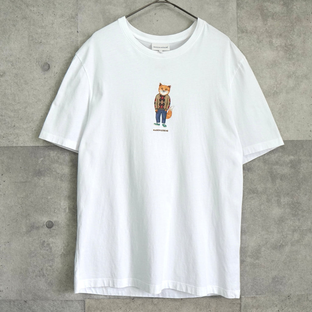 Maison Kitsune 白色狐狸印花T恤